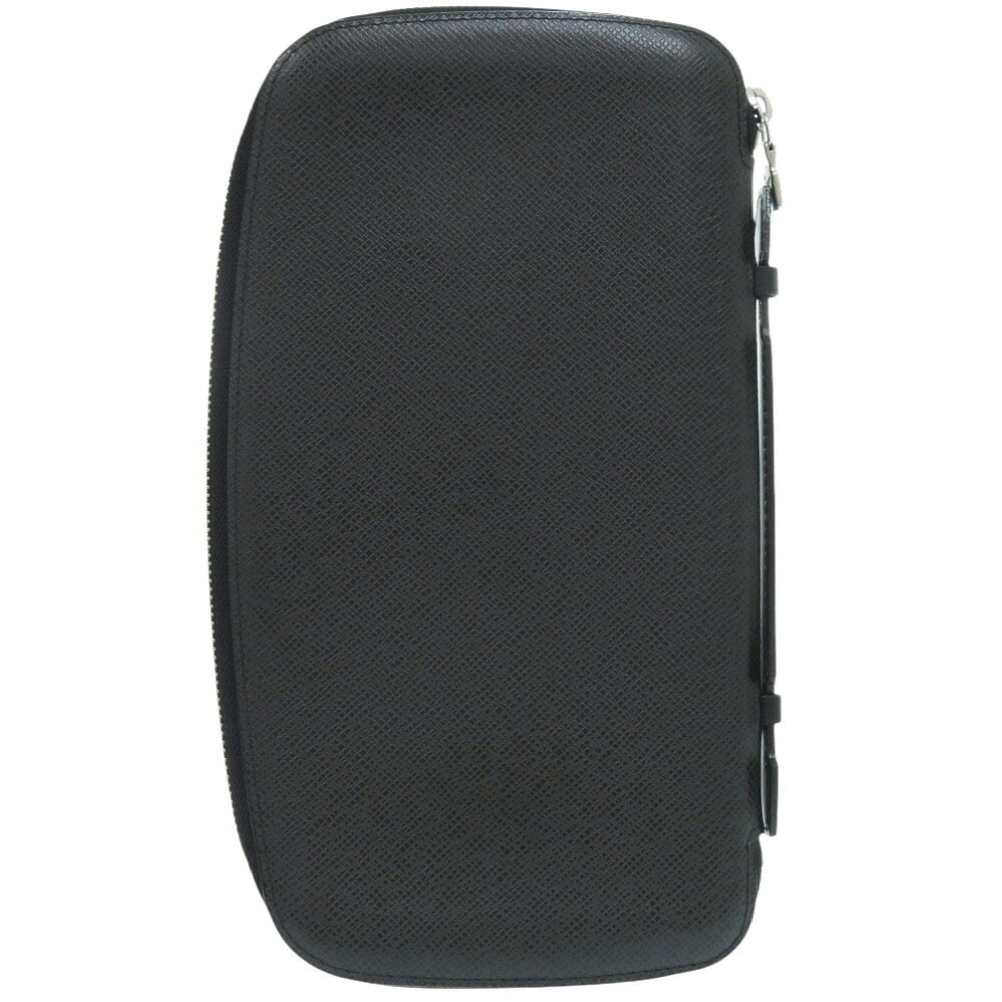 Louis Vuitton Black Taiga Leather Long Wallet