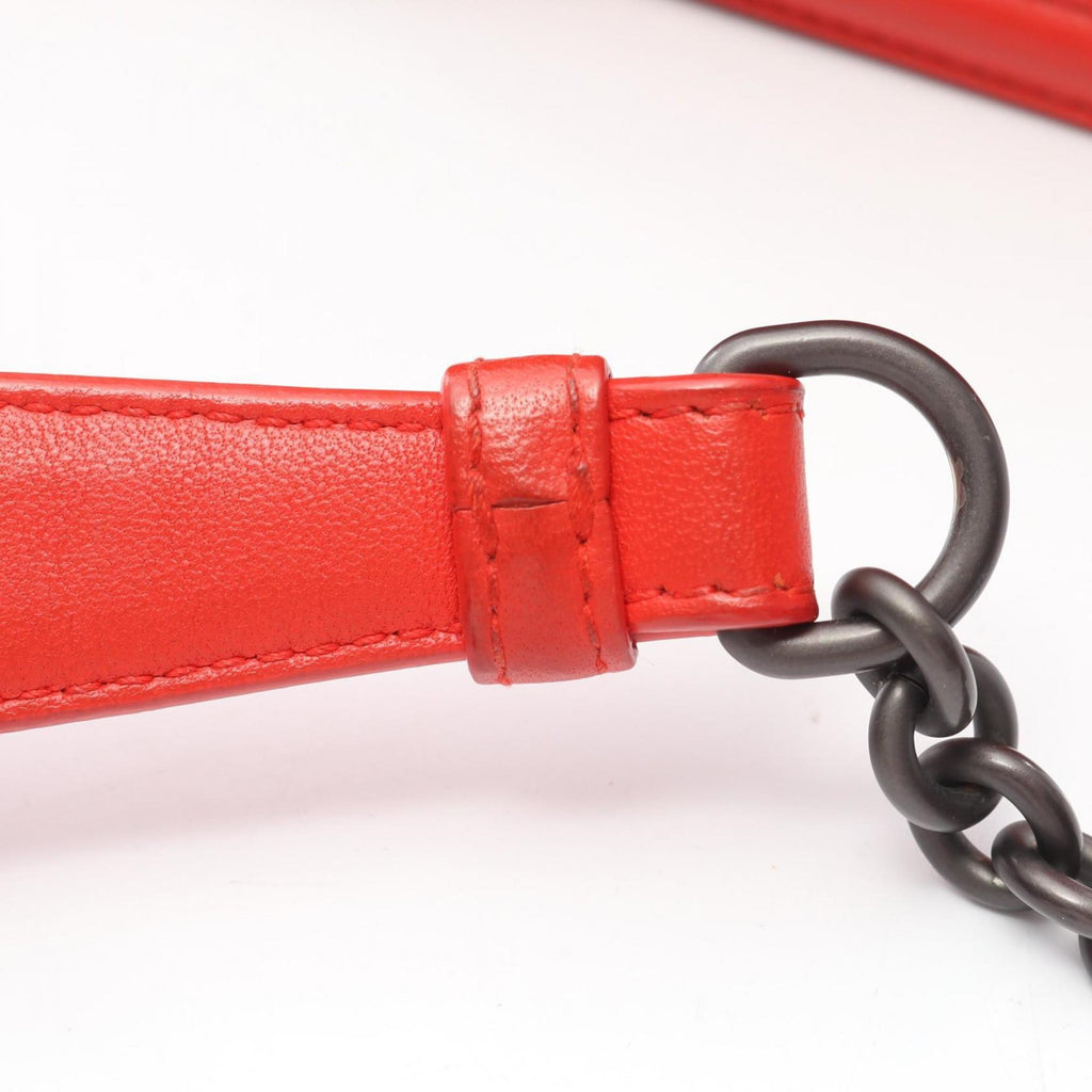 Bottega Veneta Red Color Leather Shoulder Bag