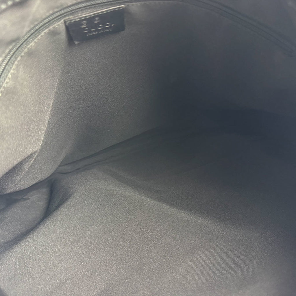 Gucci Black Green Gg Canvas Leather Shoulder Bag (Pre-Owned)