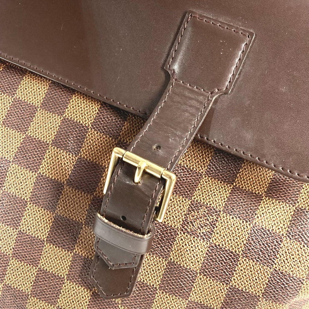 Louis Vuitton Brown Damier Canvas Ebene Damier Canvas Boston Bag Handbag Shoulder Bag