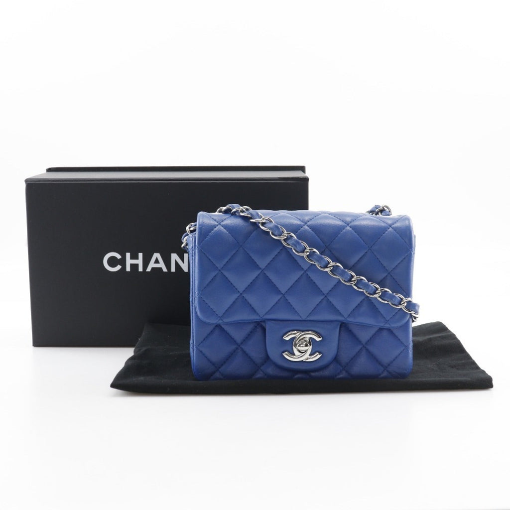 Chanel Blue Leather Shoulder Bag