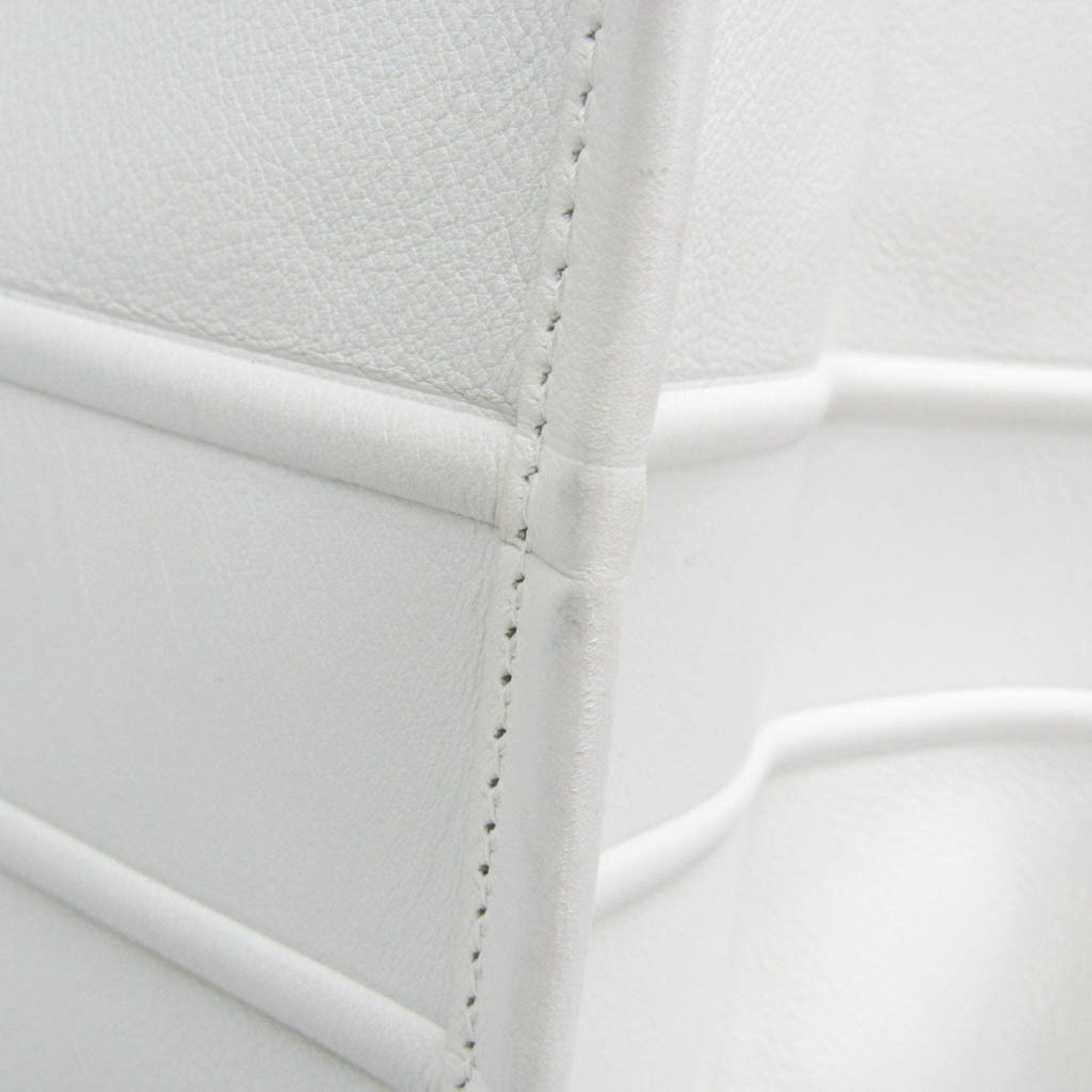 Christian Dior Black White Leather Tote Bag (Pre-Owned)