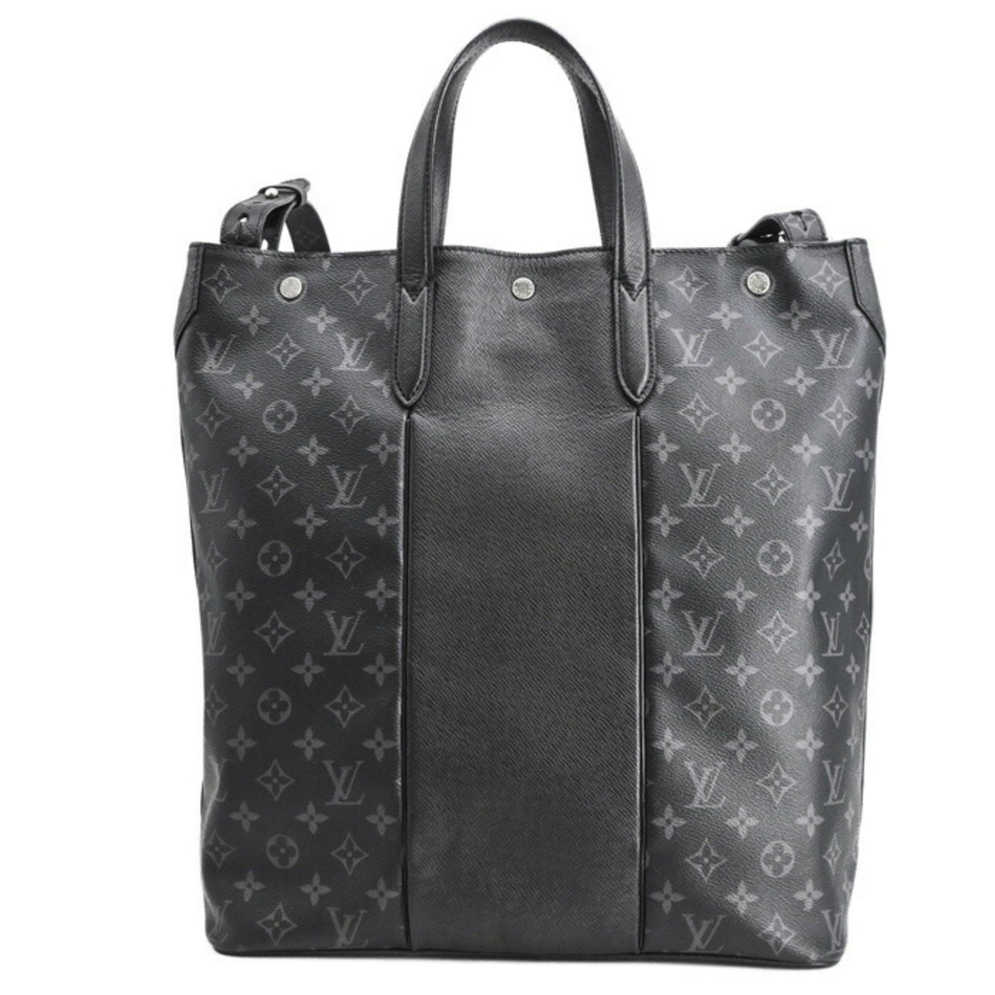 Louis Vuitton Black Noir Taigarama Handbag Shoulder Bag Tote Bag