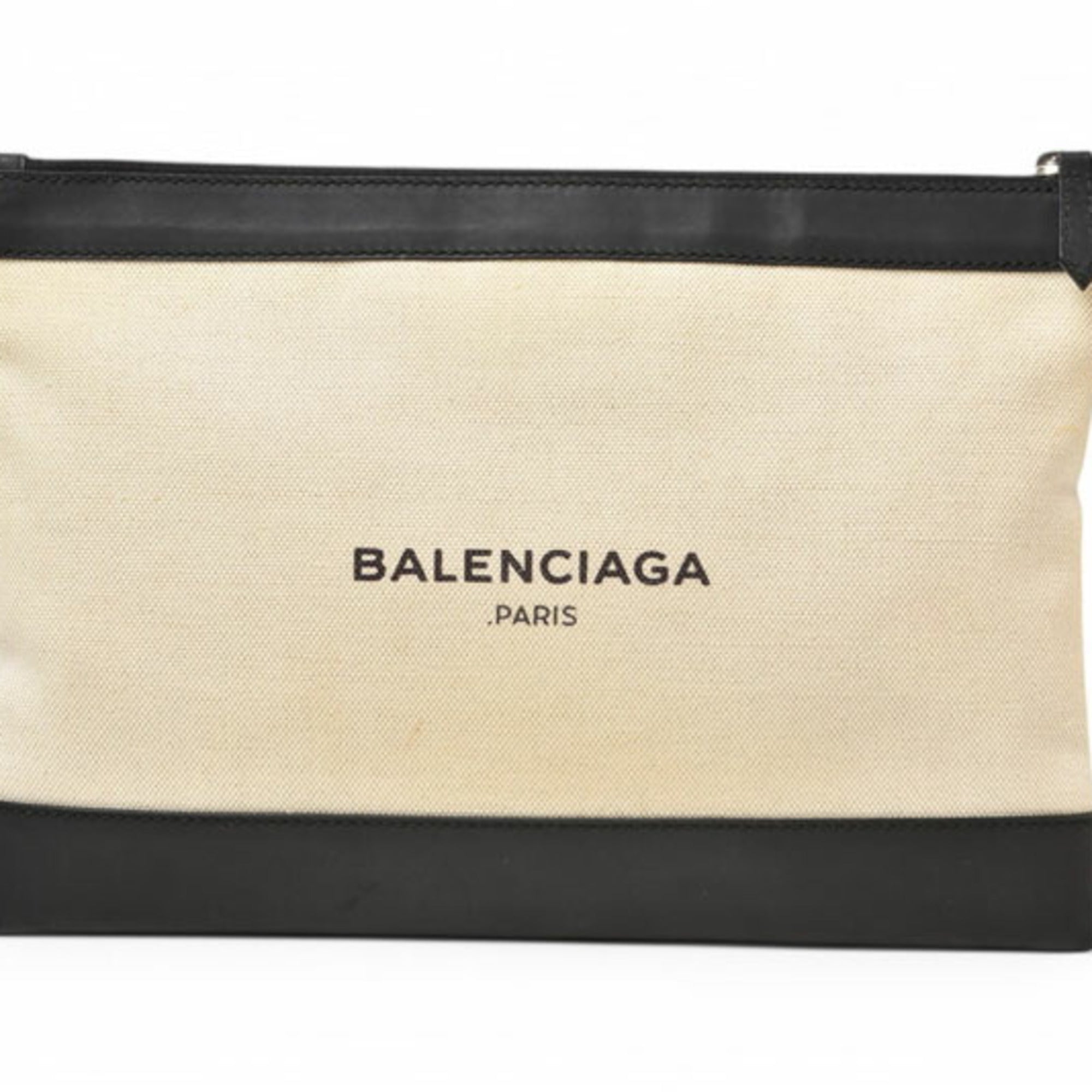 Balenciaga Black Canvas Clutch Bag Pouch