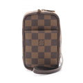 Louis Vuitton Brown Ebene Damier Canvas Leather Pvc Pouch