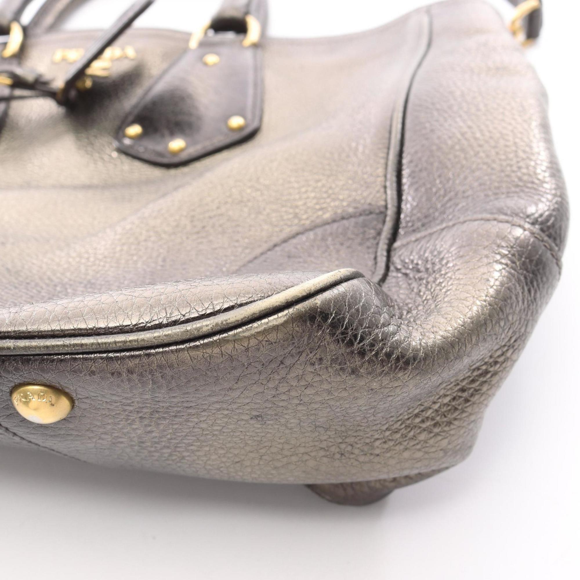 Prada Khaki Leather Handbag