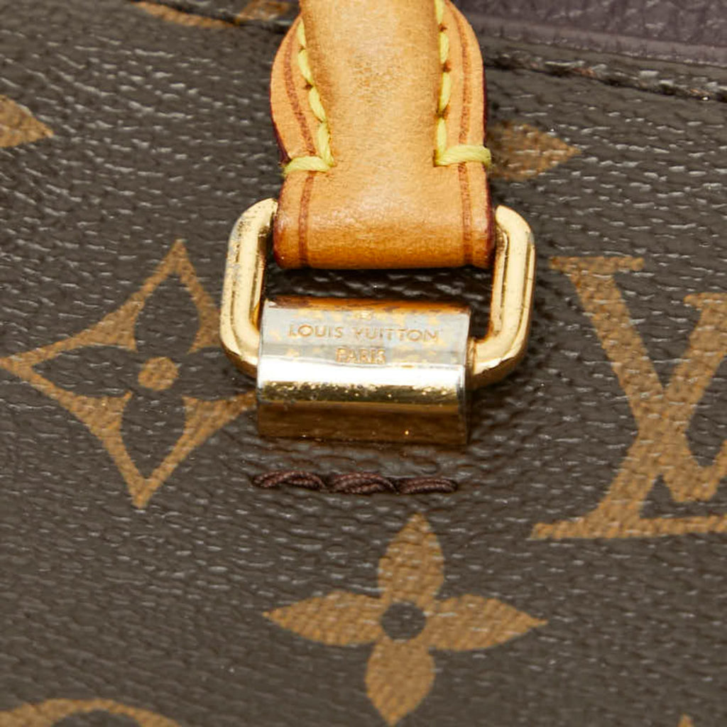 Louis Vuitton Brown Purple Pvc Leather Handbag Shoulder Bag
