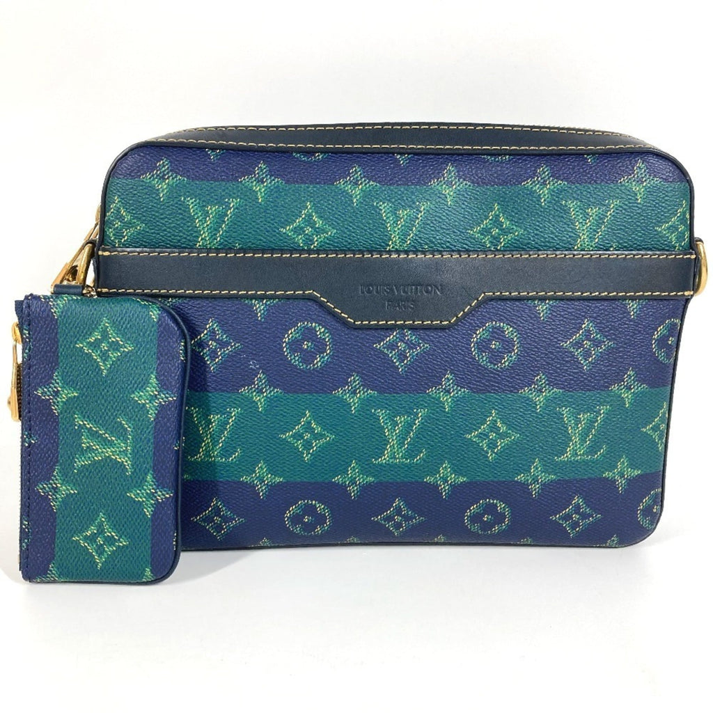 Louis Vuitton Blue Green Clutch Bag