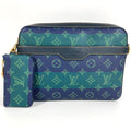 Louis Vuitton Blue Green Clutch Bag