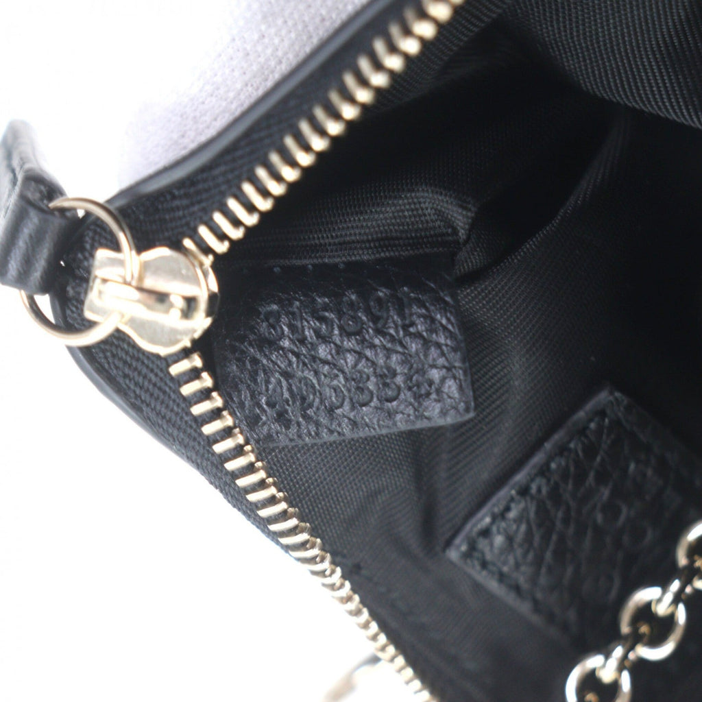 Gucci Black Leather Coin Purse/Coin Case (Pre-Owned)