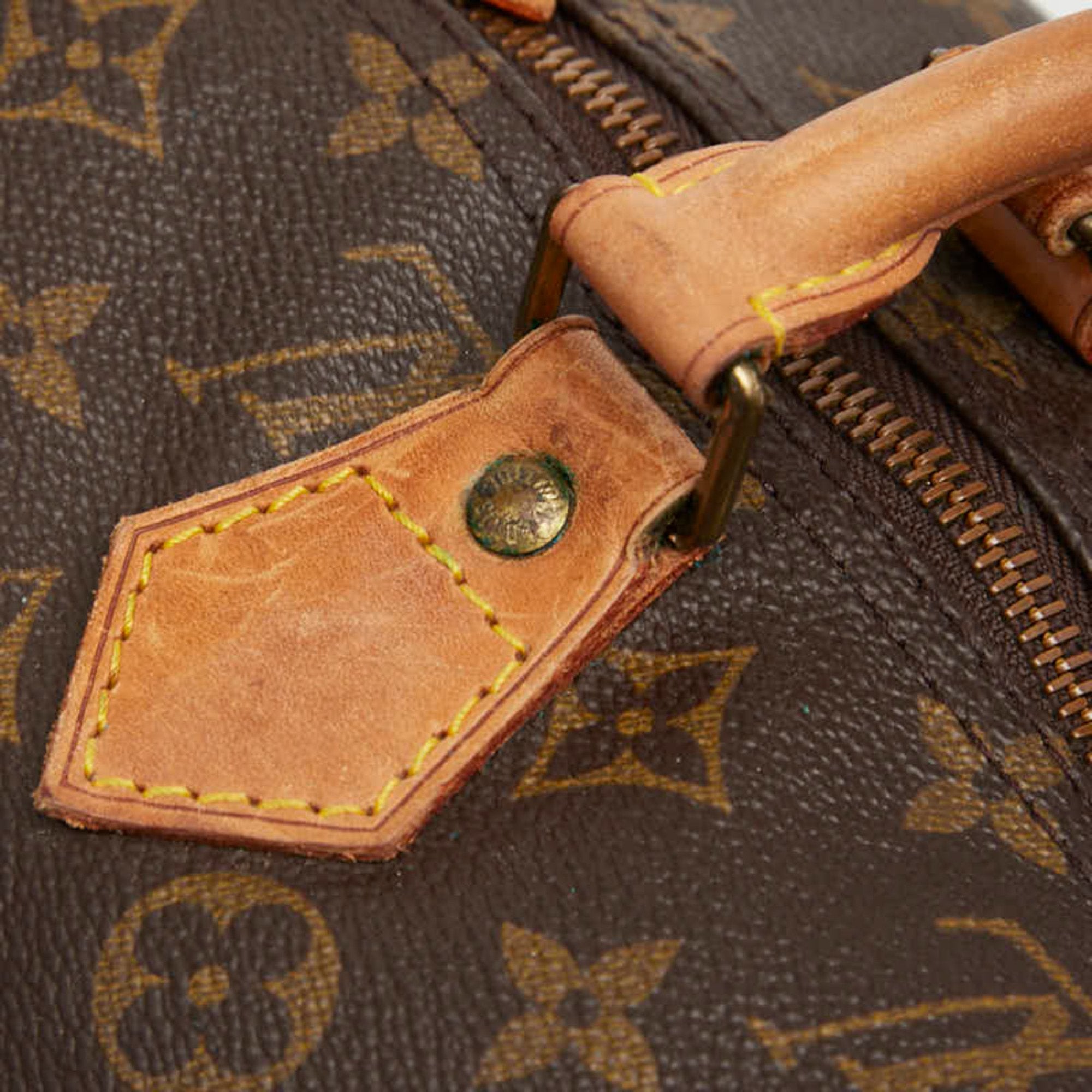 Louis Vuitton Brown Dark Brown Pvc Leather Boston Bag Handbag