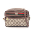 Gucci Beige Brown Multi-Color Pvc Coated Canvas Leather Handbag Shoulder Bag (Pre-Owned)