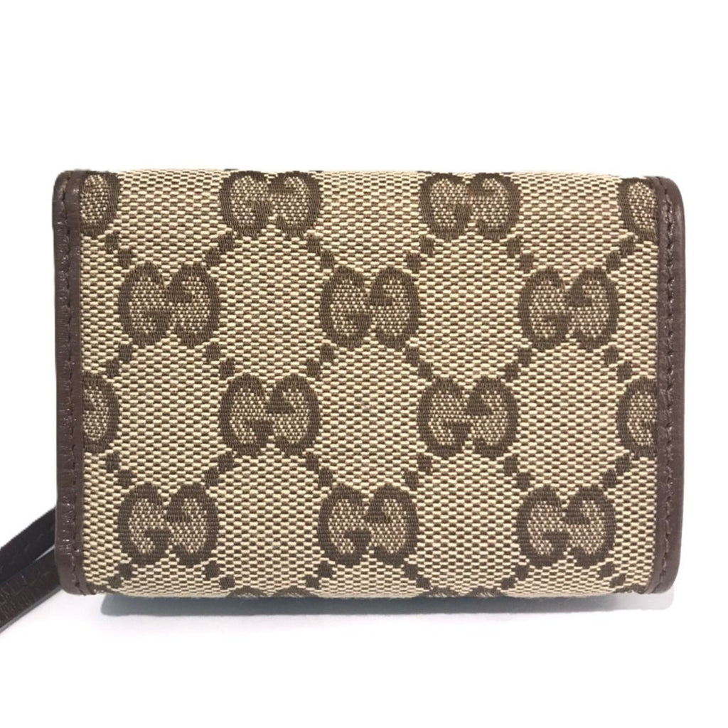 Gucci Canvas Leather Wallet (Tri-Fold) (Pre-Owned)