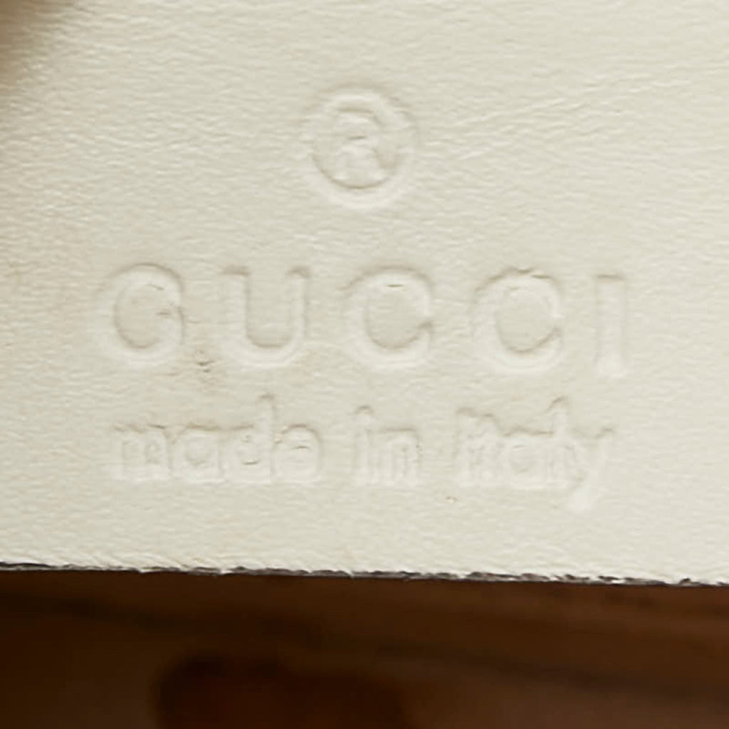 Gucci White Leather Handbag Shoulder Bag (Pre-Owned)
