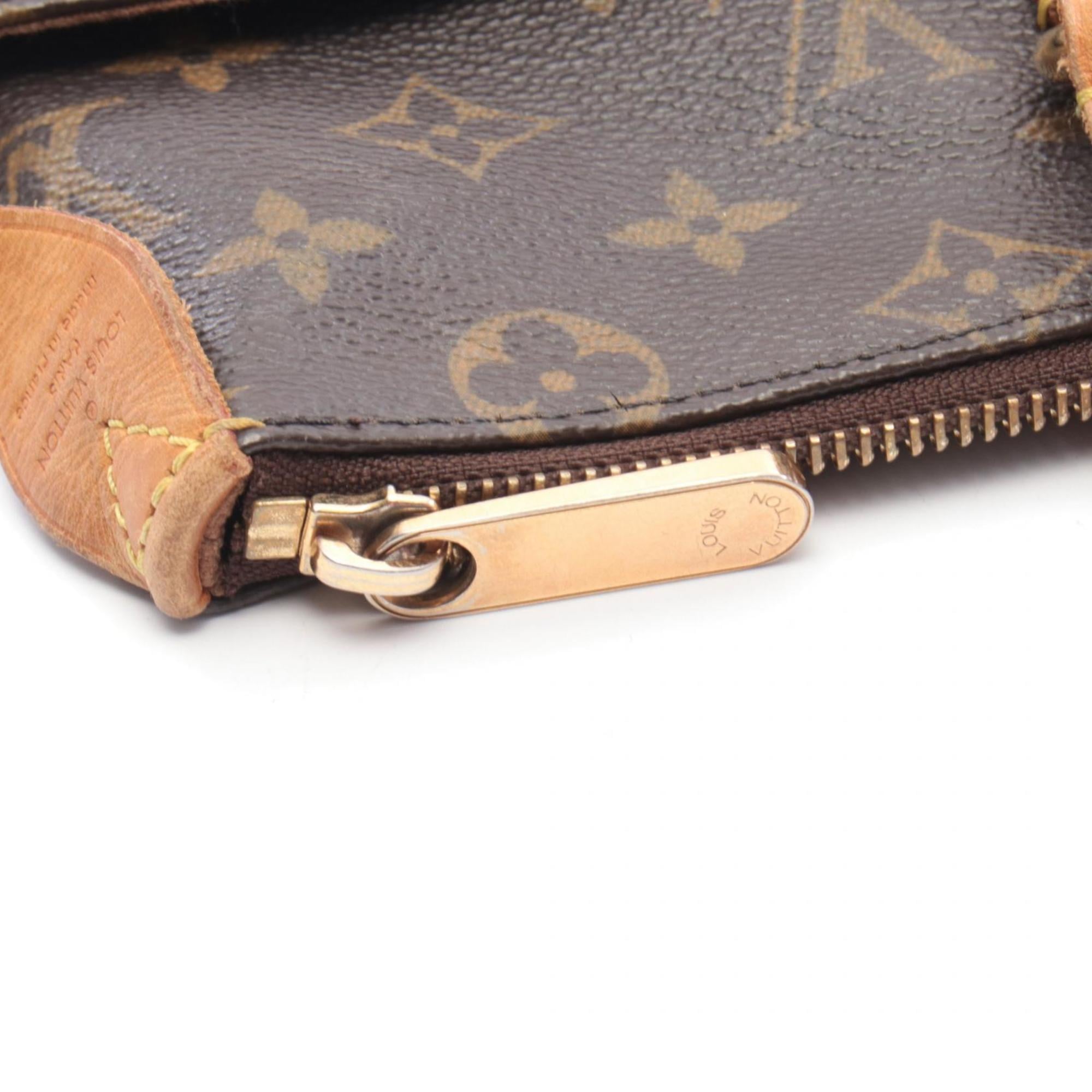 Louis Vuitton Brown Coated Canvas Leather Handbag Tote Bag