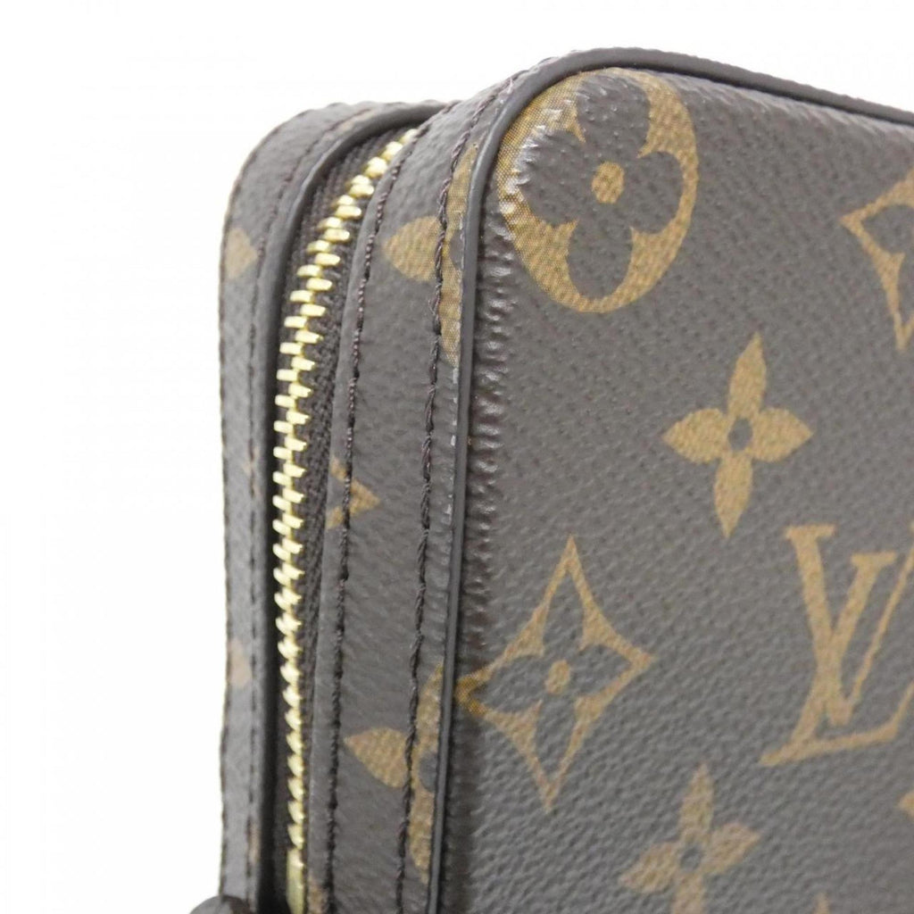 Louis Vuitton Brown Coated Canvas Leather Shoulder Bag