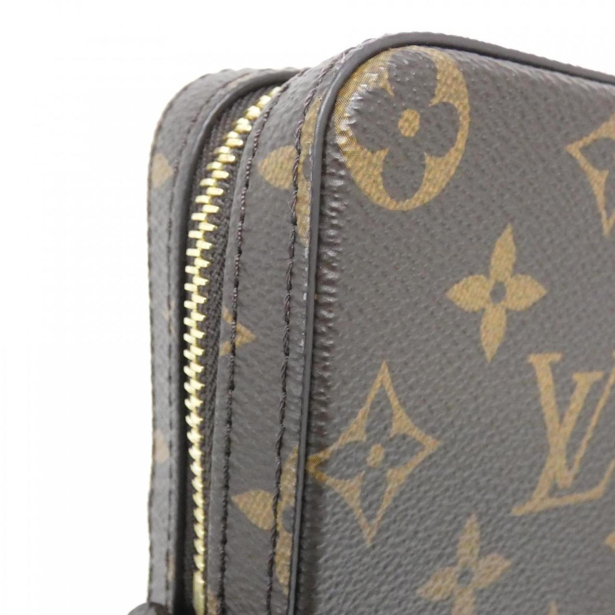 Louis Vuitton Brown Coated Canvas Leather Shoulder Bag