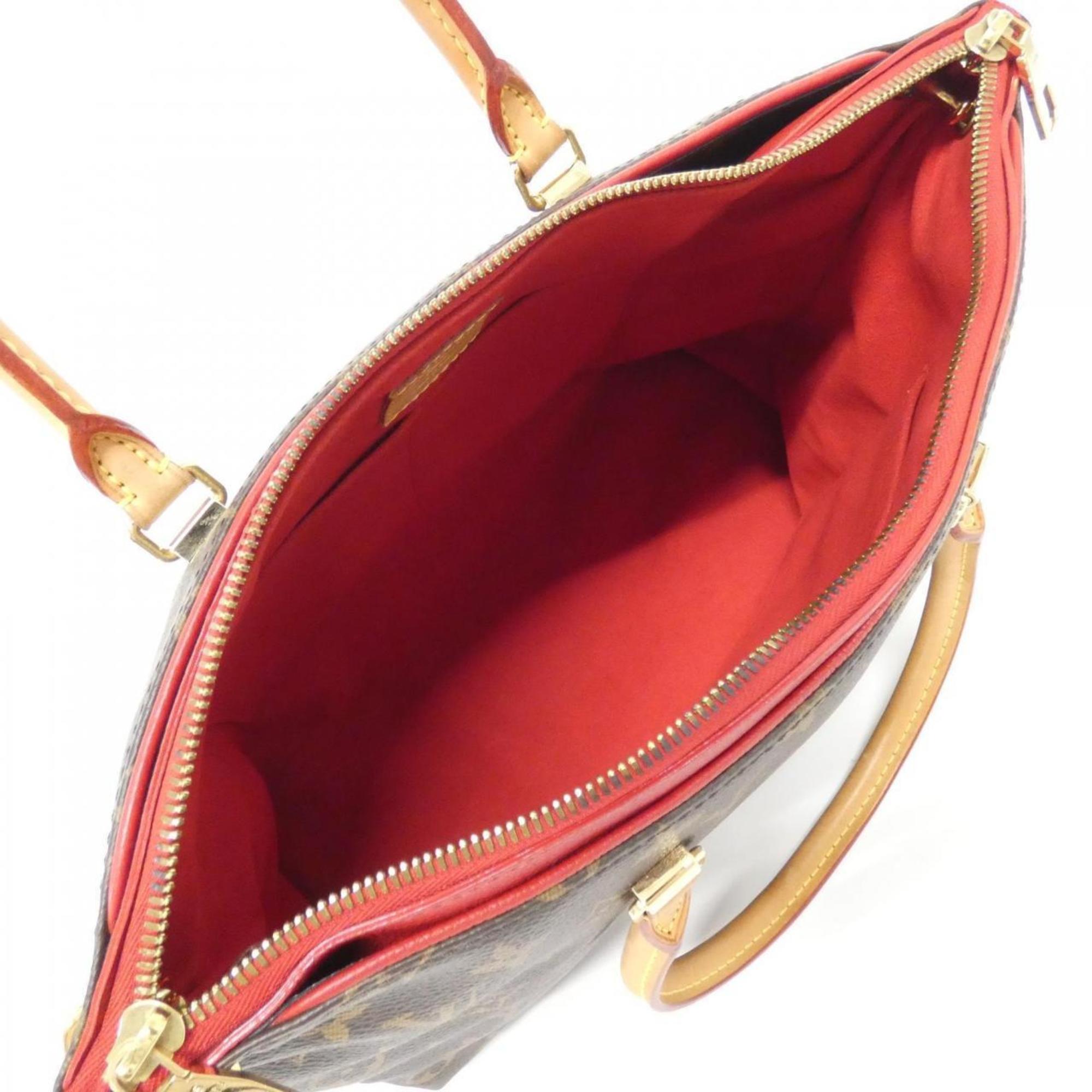 Louis Vuitton Cerise Marron Coated Canvas Handbag