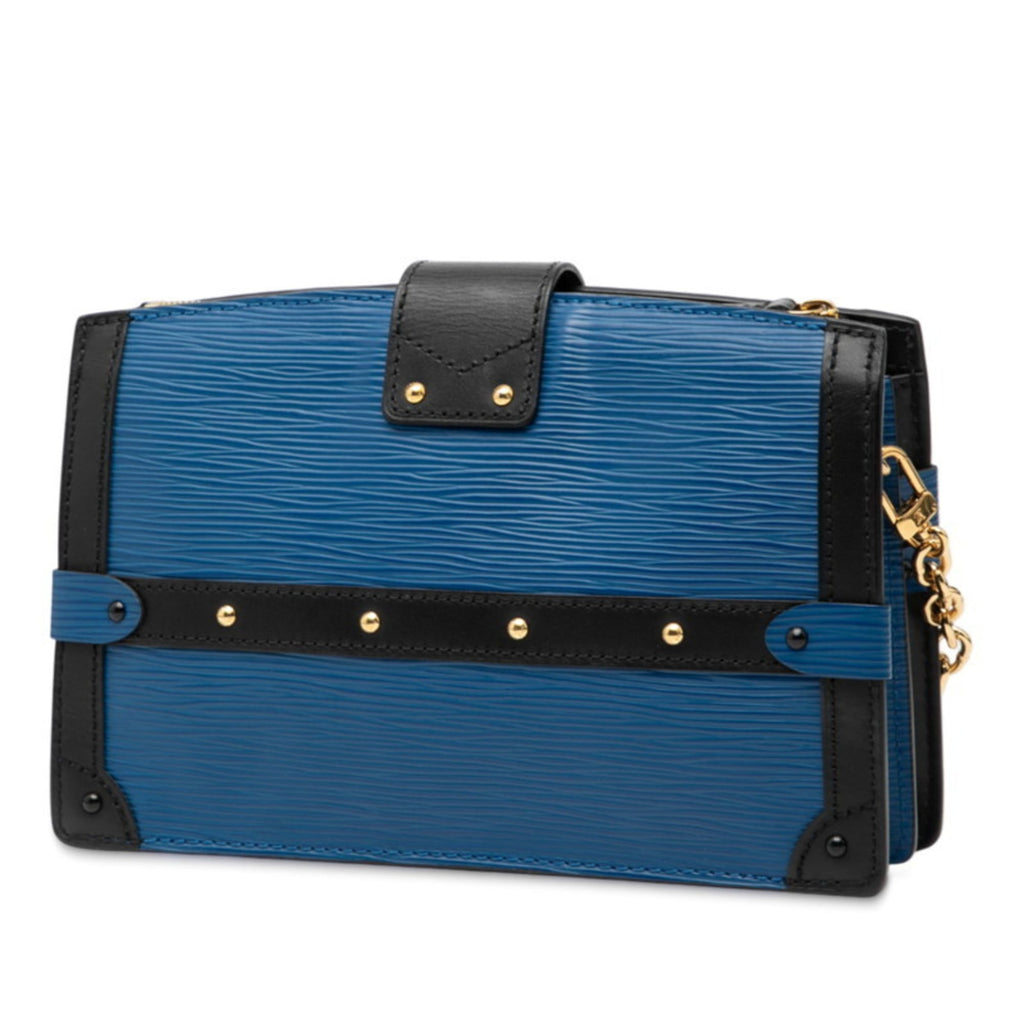 Louis Vuitton Black Blue Leather Shoulder Bag