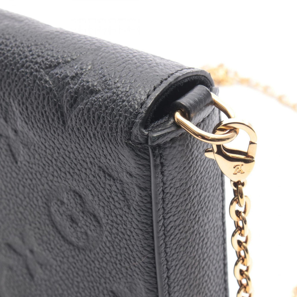 Louis Vuitton Black Noir Monogram Empreinte Handbag Pochette Pouch Shoulder Bag
