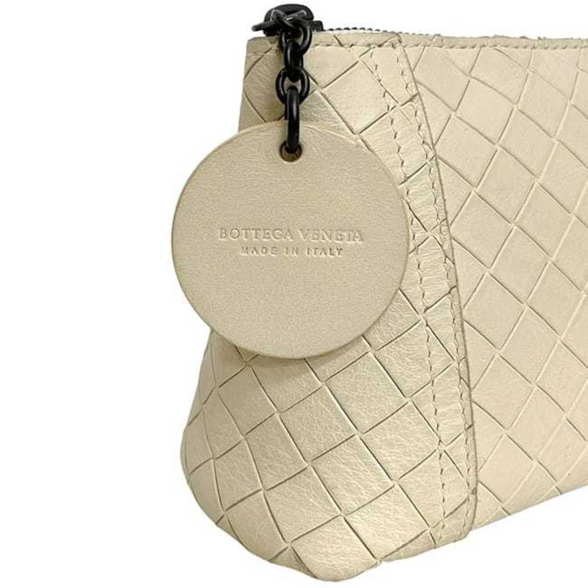 Bottega Veneta White Leather Pouch
