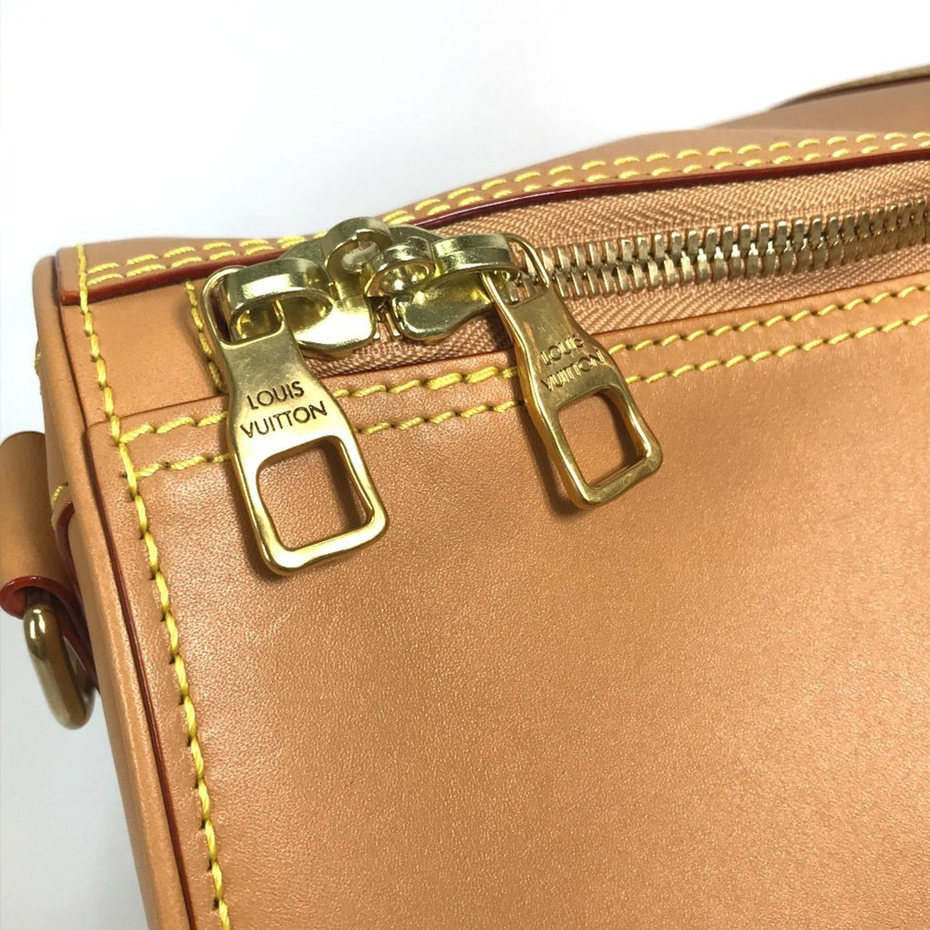 Louis Vuitton Beige Leather Boston Bag