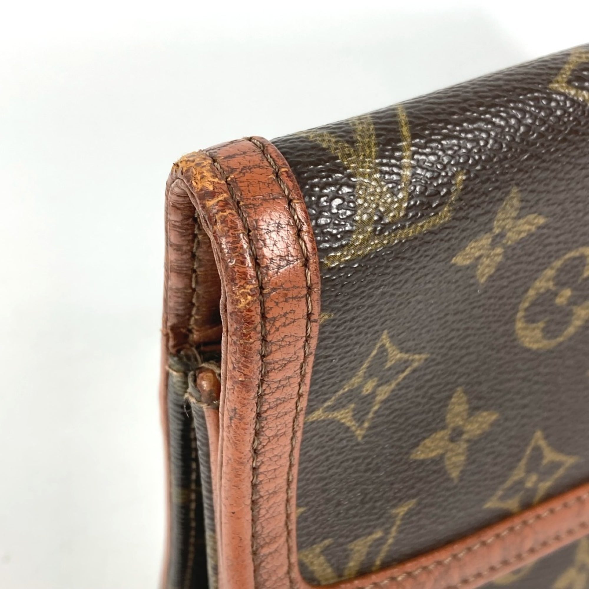 Louis Vuitton Brown Monogram Canvas Clutch Bag Pochette Pouch