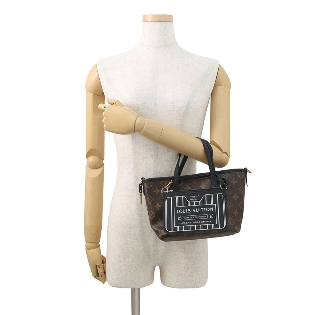 Louis Vuitton Noir Monogram Leather Tote Bag