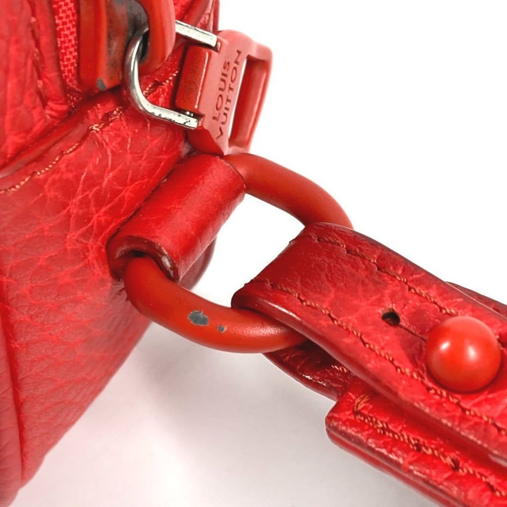 Louis Vuitton Red Color Monogram Empreinte Leather Clutch Bag