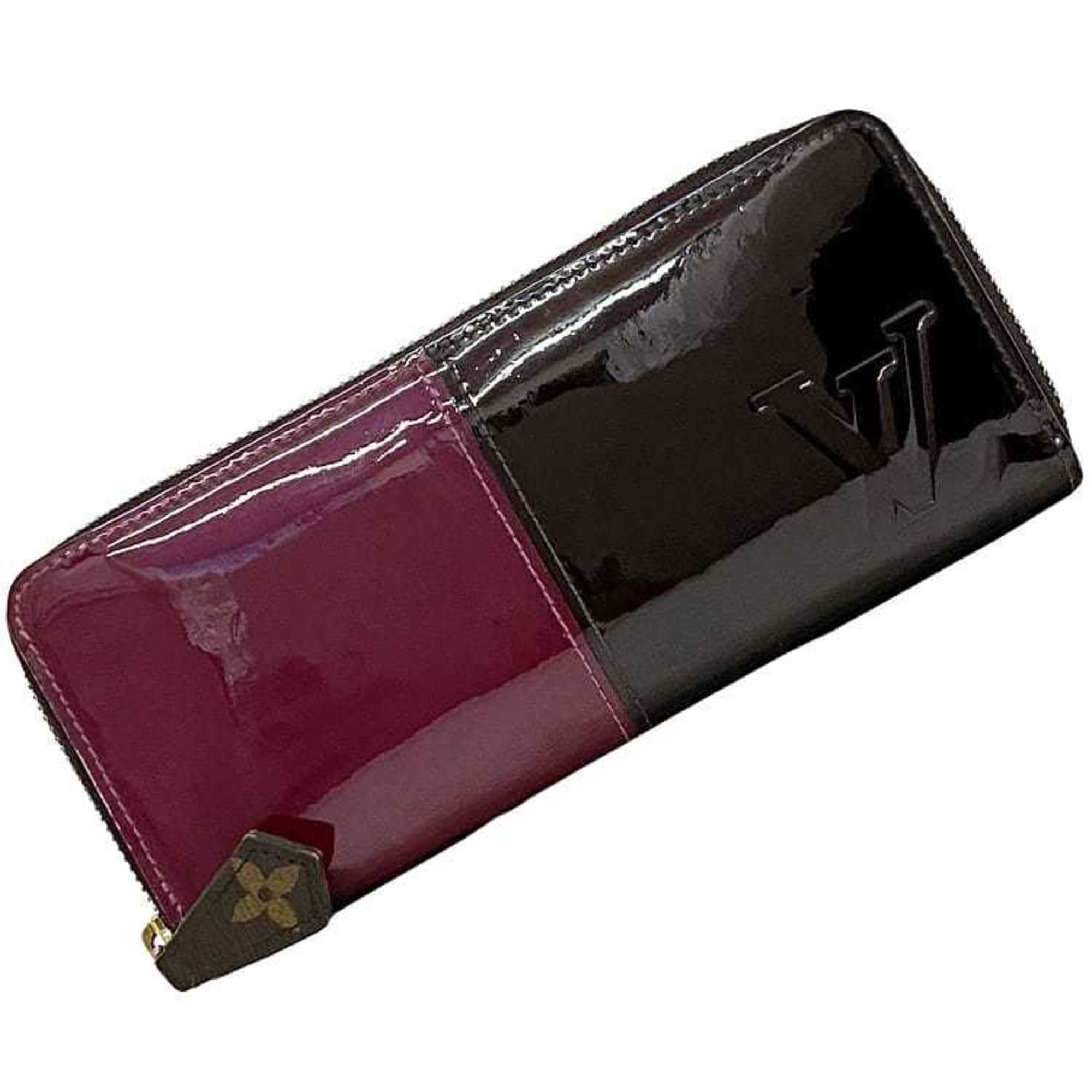Louis Vuitton Amarante Bordeaux Brown Patent Leather Monogram Canvas Coin Purse/Coin Case