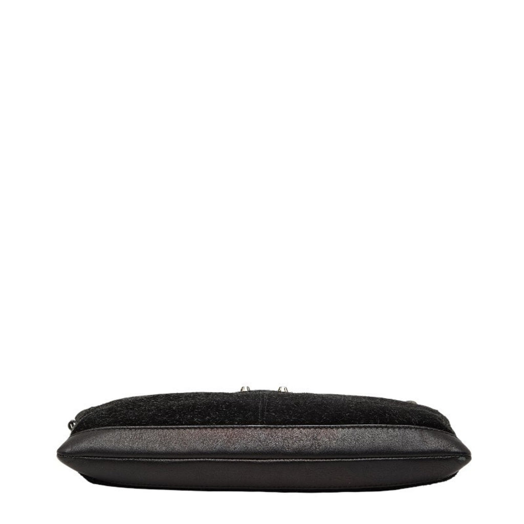 Balenciaga Black Suede Leather Clutch