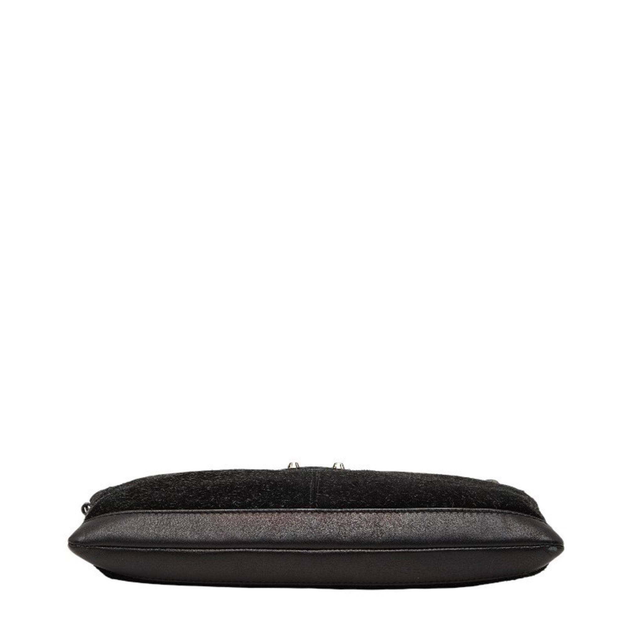 Balenciaga Black Suede Leather Clutch
