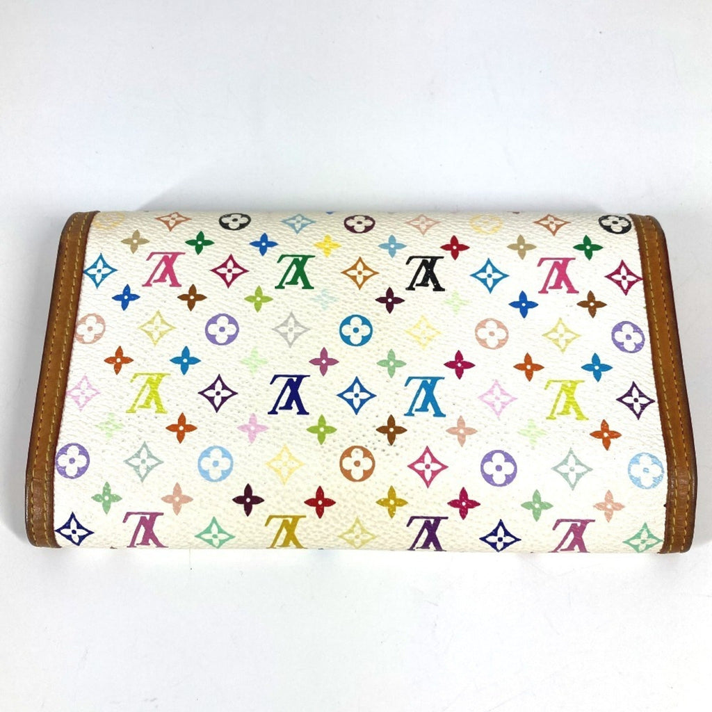 Louis Vuitton Blanc White Monogram Multicolore Wallet (Tri-Fold)