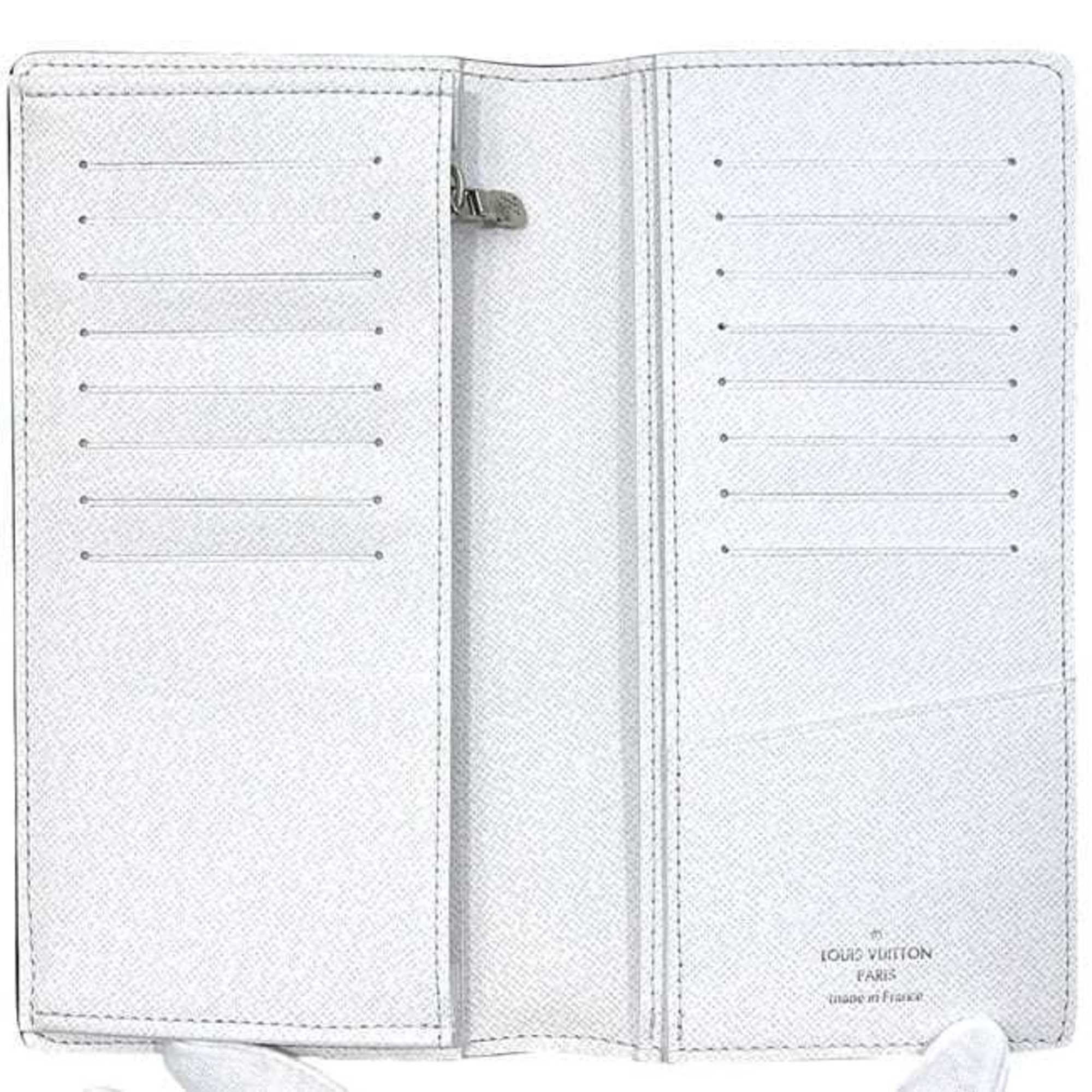 Louis Vuitton White Taiga Leather Monogram Long Wallet