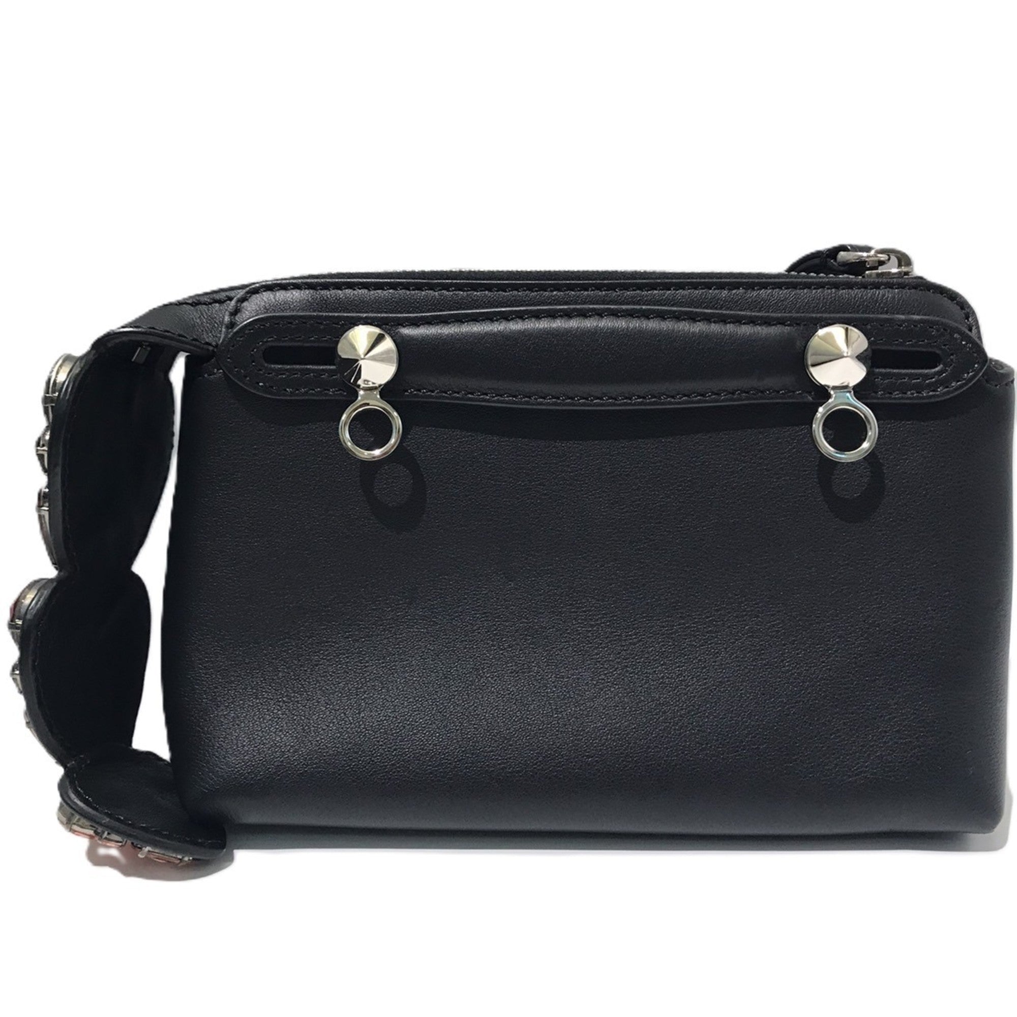 Fendi Black Leather Handbag Shoulder Bag
