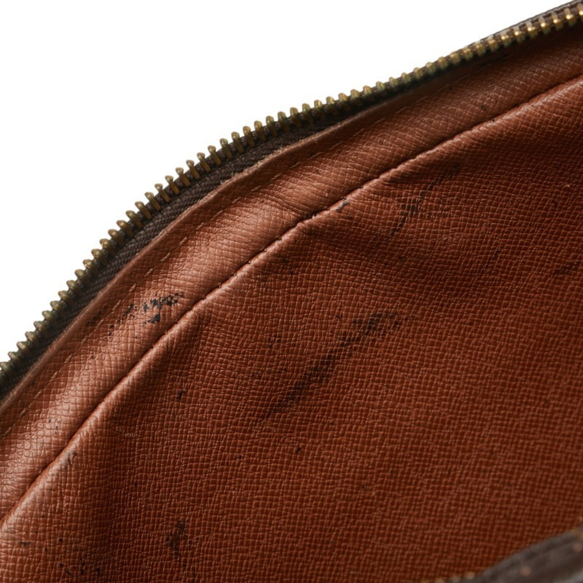 Louis Vuitton Brown Pvc Leather Clutch Bag Handbag