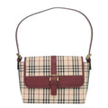 Burberry Beige Canvas Leather Handbag Shoulder Bag