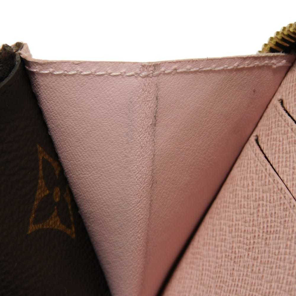 Louis Vuitton Brown Monogram Pink Rose Ballerine Monogram Canvas Leather Long Wallet