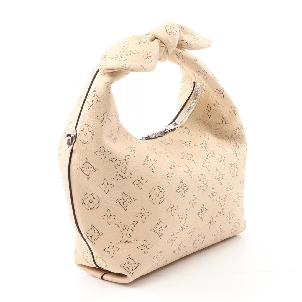 Louis Vuitton Beige Cream Mahina Leather Handbag