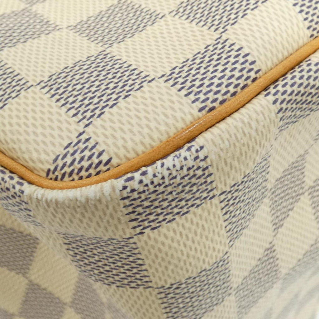 Louis Vuitton Azur White Coated Canvas Boston Bag