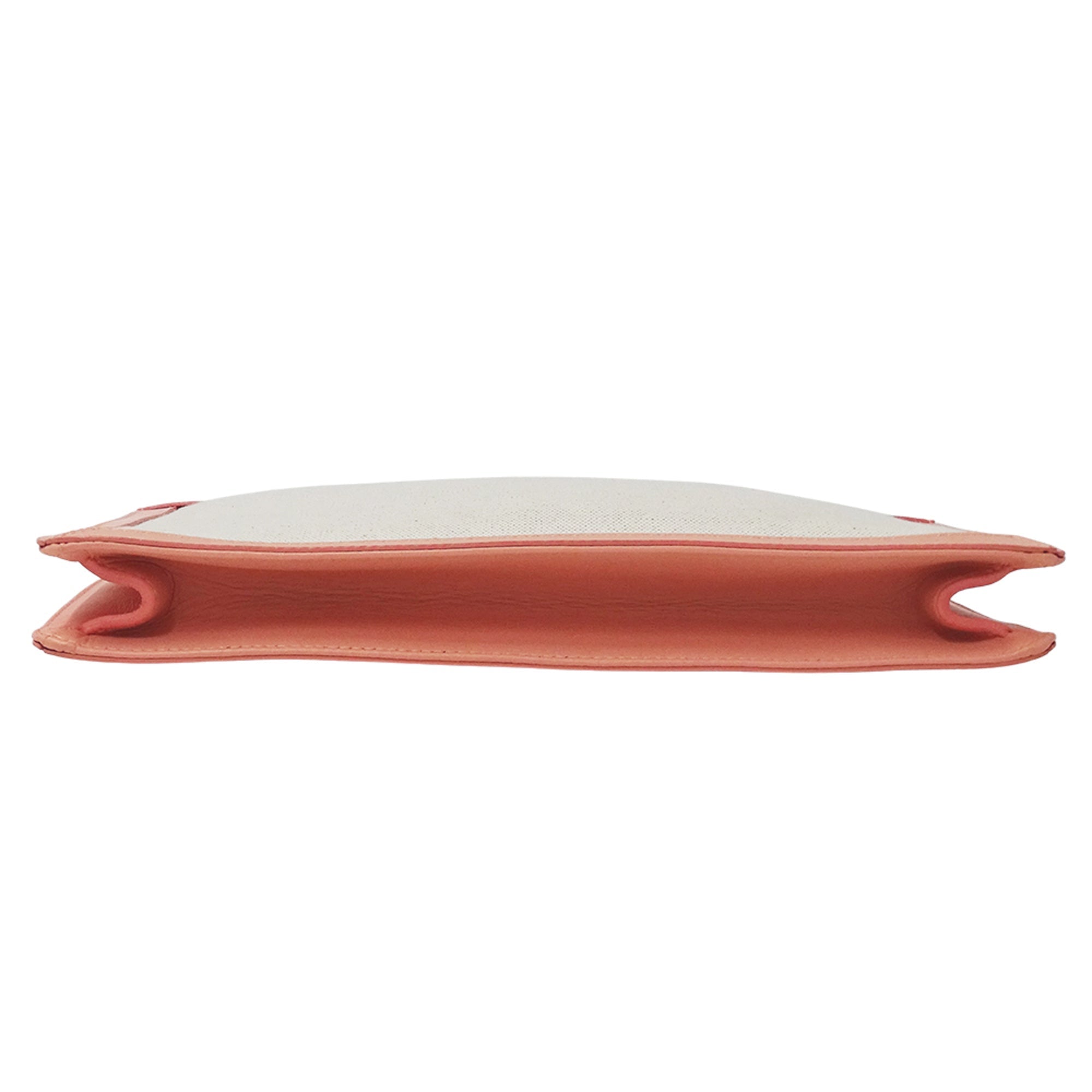 Balenciaga Pink White Canvas Clutch Bag Hand