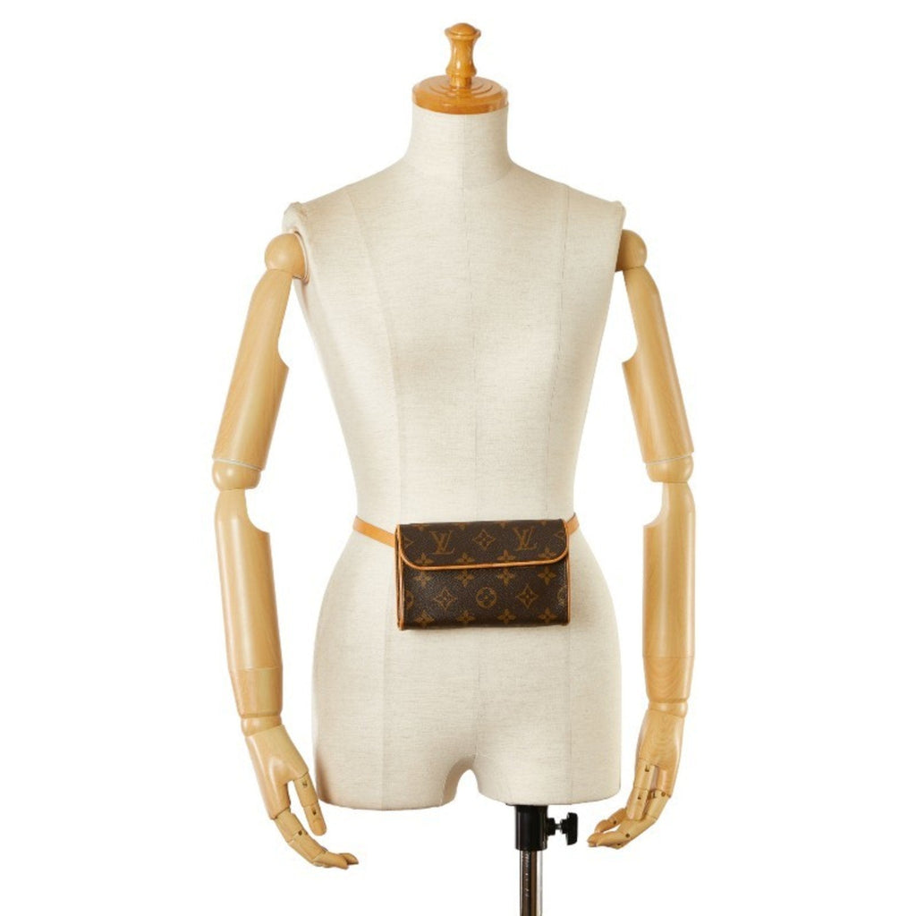 Louis Vuitton Monogram Brown Pvc Leather Pochette Sling Bag