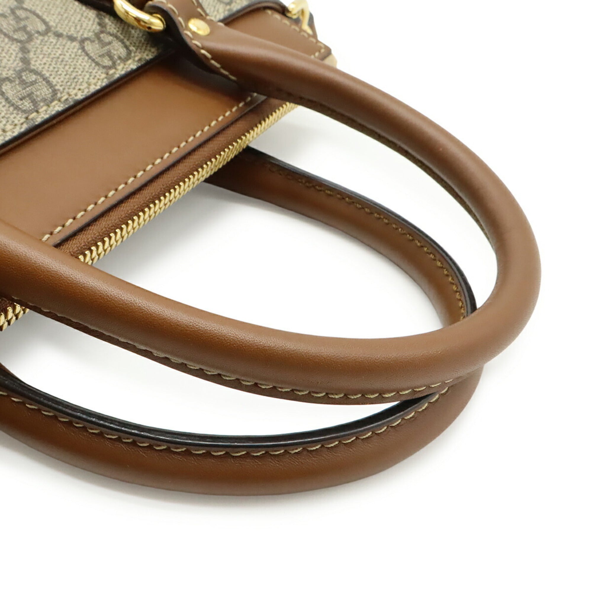 Gucci Beige Brown Gg Supreme Canvas Handbag Shoulder Bag (Pre-Owned)