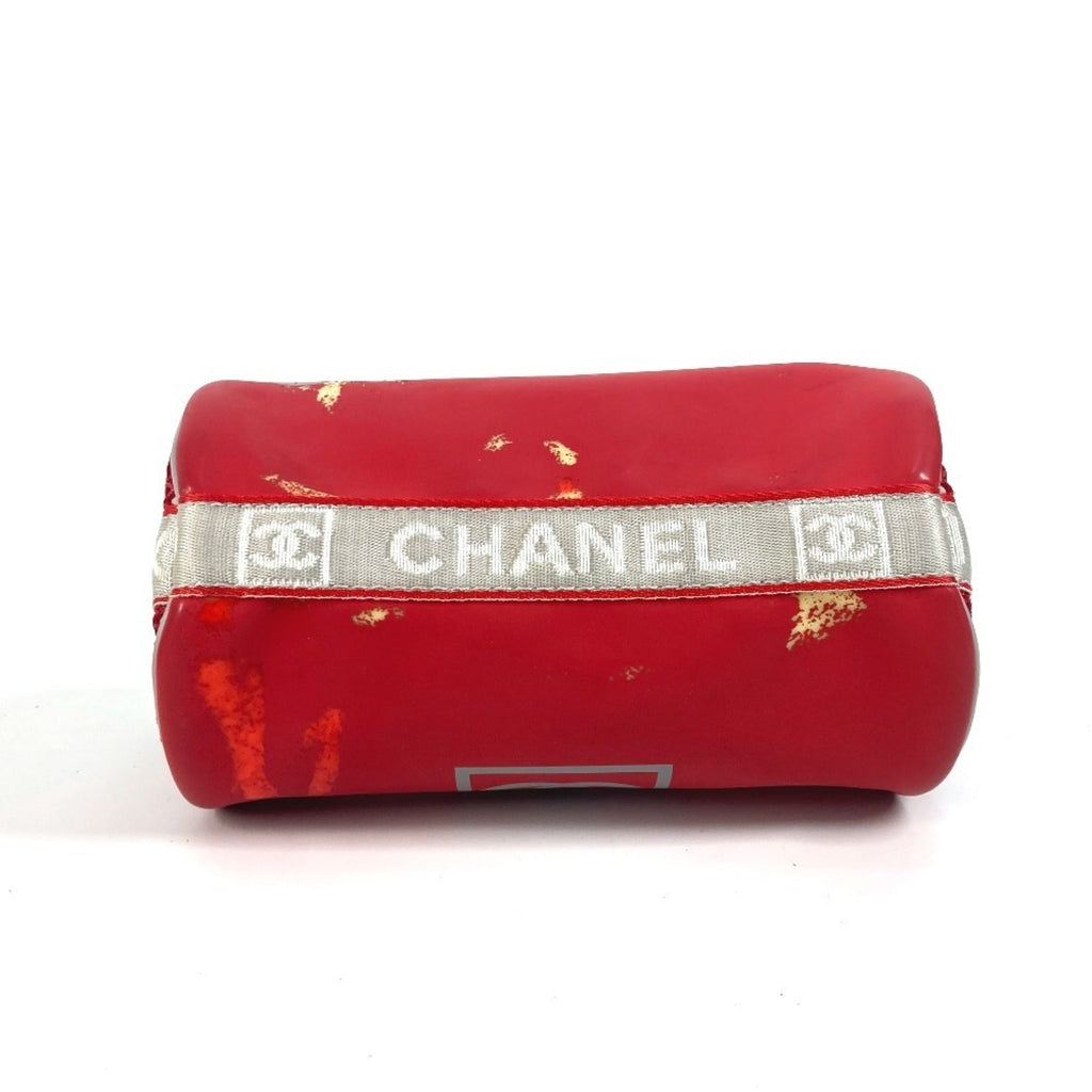 Chanel Sport Red Color White Rubber Handbag