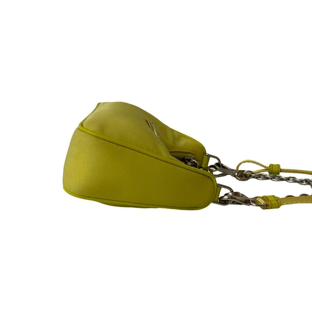 Prada Yellow Nylon Handbag Pochette Shoulder Bag