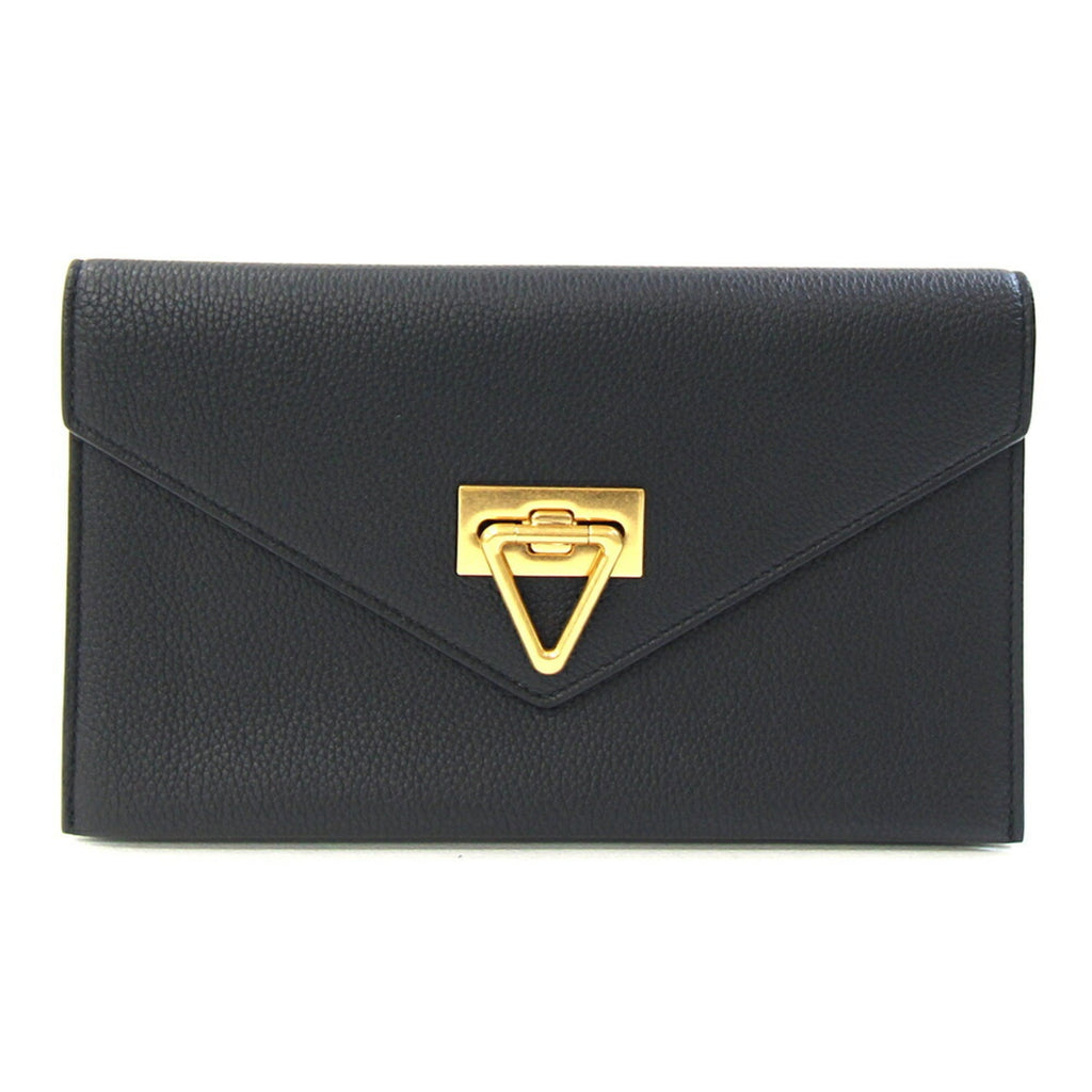 Bottega Veneta Black Leather Clutch Bag Pouch