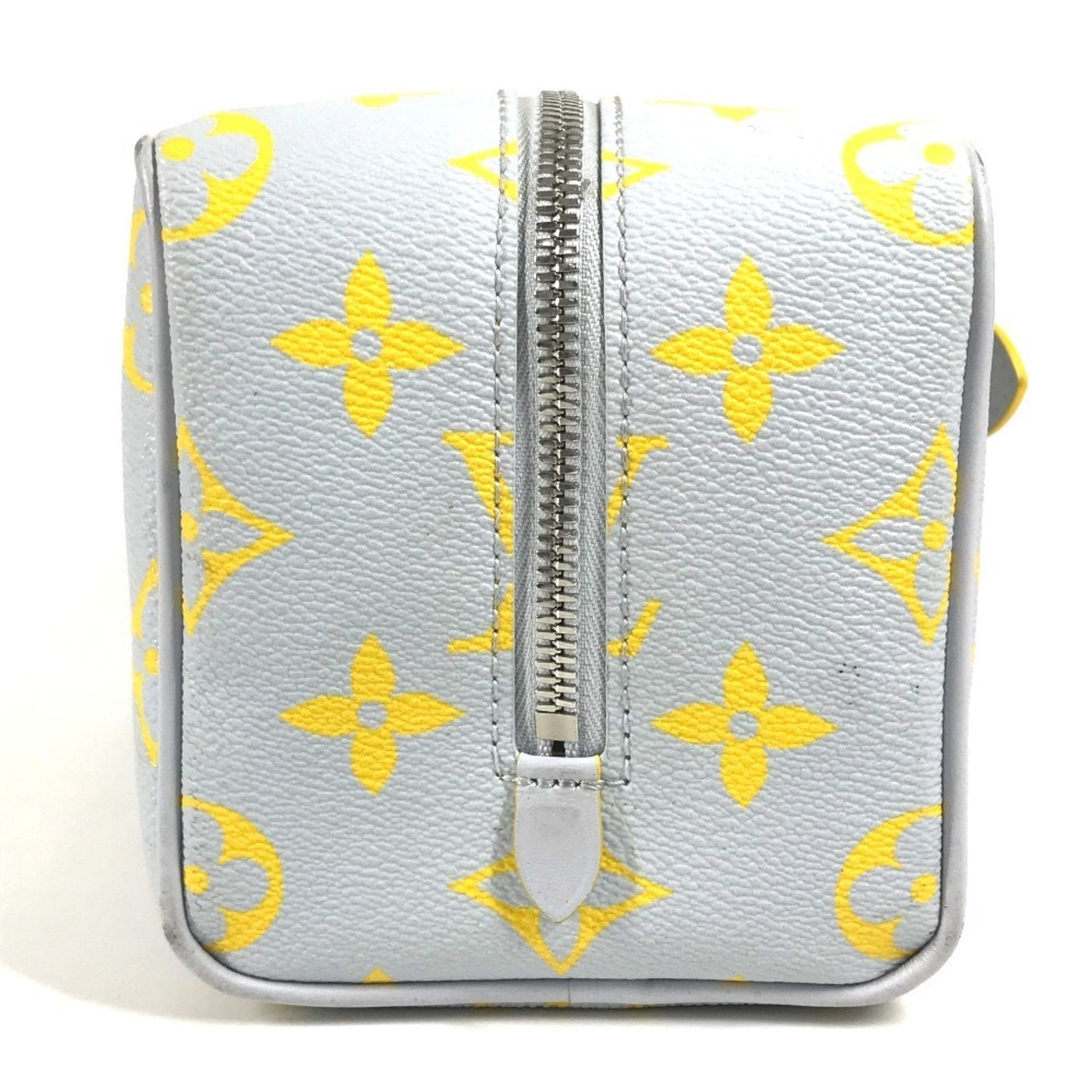 Louis Vuitton Gray Yellow Monogram Clutch Bag Pouch