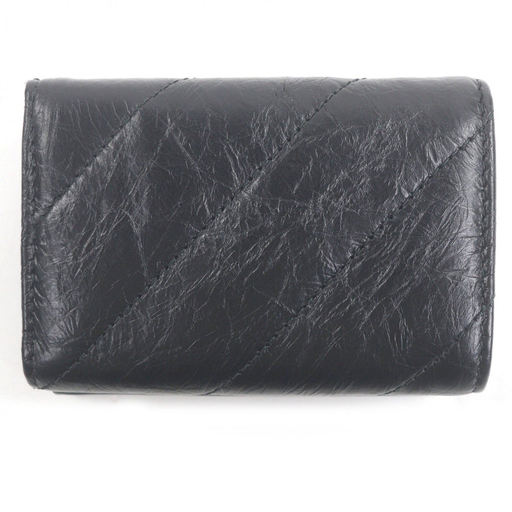 Balenciaga Black Leather Wallet (Tri-Fold)