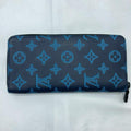 Louis Vuitton Monogram Shadow Blue Navy Monogram Shadow Long Wallet