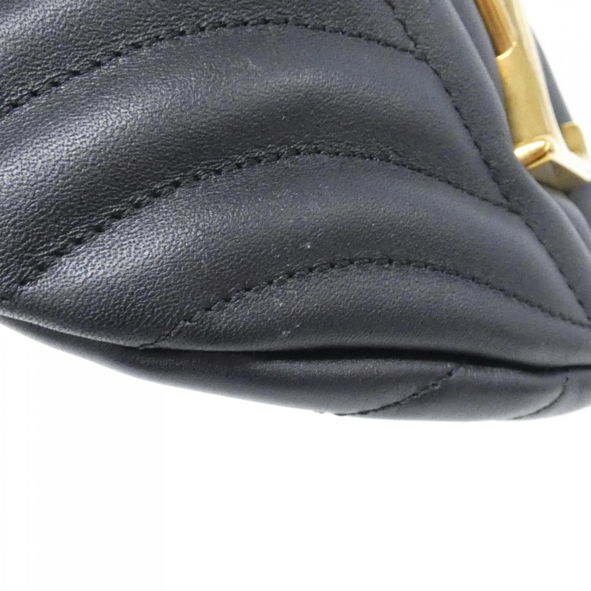 Louis Vuitton Black Leather Shoulder Bag